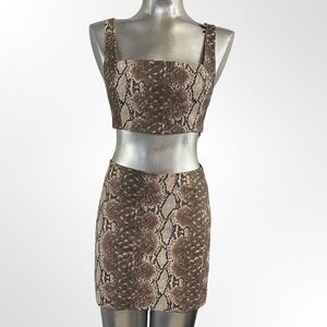Cute Forever 21 Brown Snake Print Set in size S